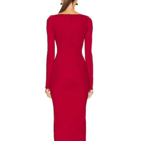 Versace - Long Sleeve Ruched Dress - Picture 3 of 6